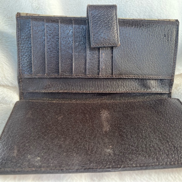Authentic GUCCI Long Wallet GG Canvas Leather Brown - Picture 9 of 15